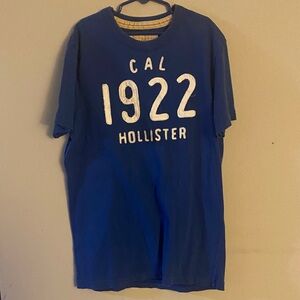 Hollister Navy Tee with White Print